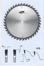 FS Tool L03250TK<br>8" x 5/8", Thin Kerf Cross Cut Saw Blades, ATB, 40 Teeth
