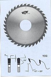 FS Tool L22250<br>10" x 5/8", Glue Line Rip Saw Blades TCG, TCG, 24 Teeth