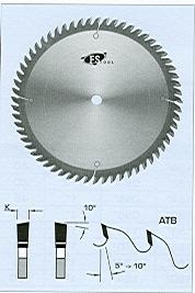 FS Tool LH1272<br>12" x 1", Standard Cross Cut Saw Blades, 72 Teeth