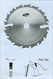 FS Tool L13350<br>12" x 2-1/2", Gang Rip Saw Blades with 2 Rakers, Flat Top, 14+2 Teeth