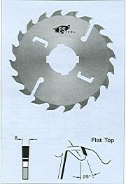 FS Tool L14350<br>14" x 2-1/2", Gang Rip Saw Blades with 2+2 Rakers, Flat Top, 24+2+2 Teeth