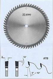 FS Tool S04250<br>10" x 5/8", XL4000 Standard Cross Cut Saw Blades, ATB, 60 Teeth